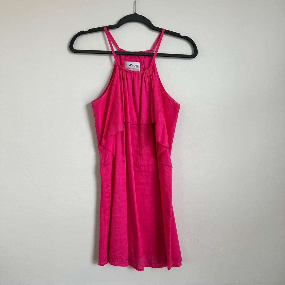 LaRoque Pink Ruffle Dress - size 2